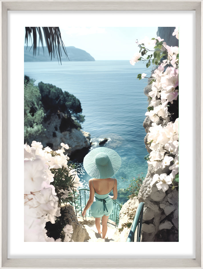 Framed Print Safia White Angled Frame 57.4 x 81.2cm