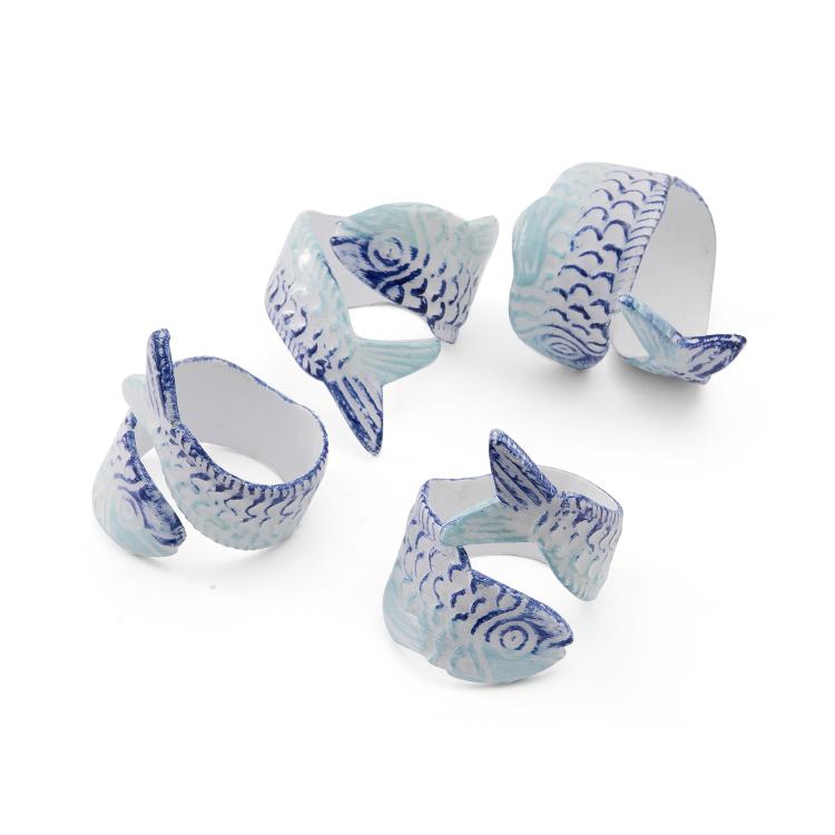 Fish Napkin Rings Set 4