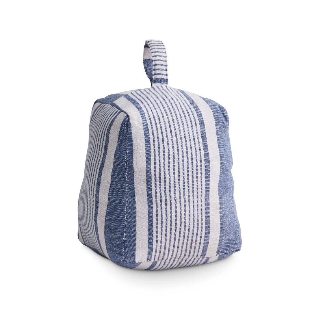 Avery Dark Blue Stripe Door Stop L14Xw14Xh15cm