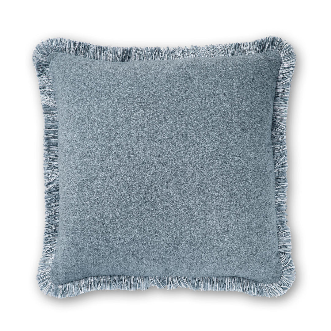 Margot Soft Blue Fringe Cushion 50X50cm