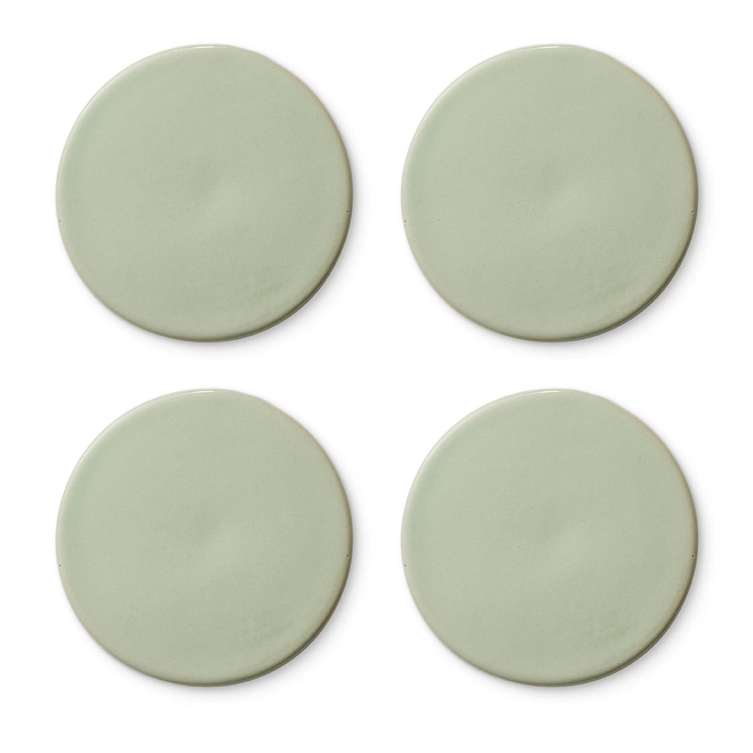 Ceramic Sage Green Coaster Set 4