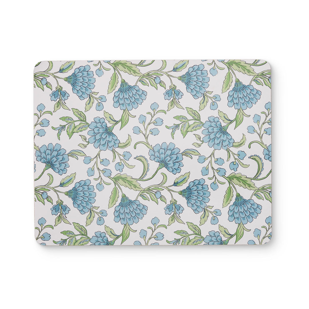 Georgia Blue Rectangle Hard Placemat Set 4