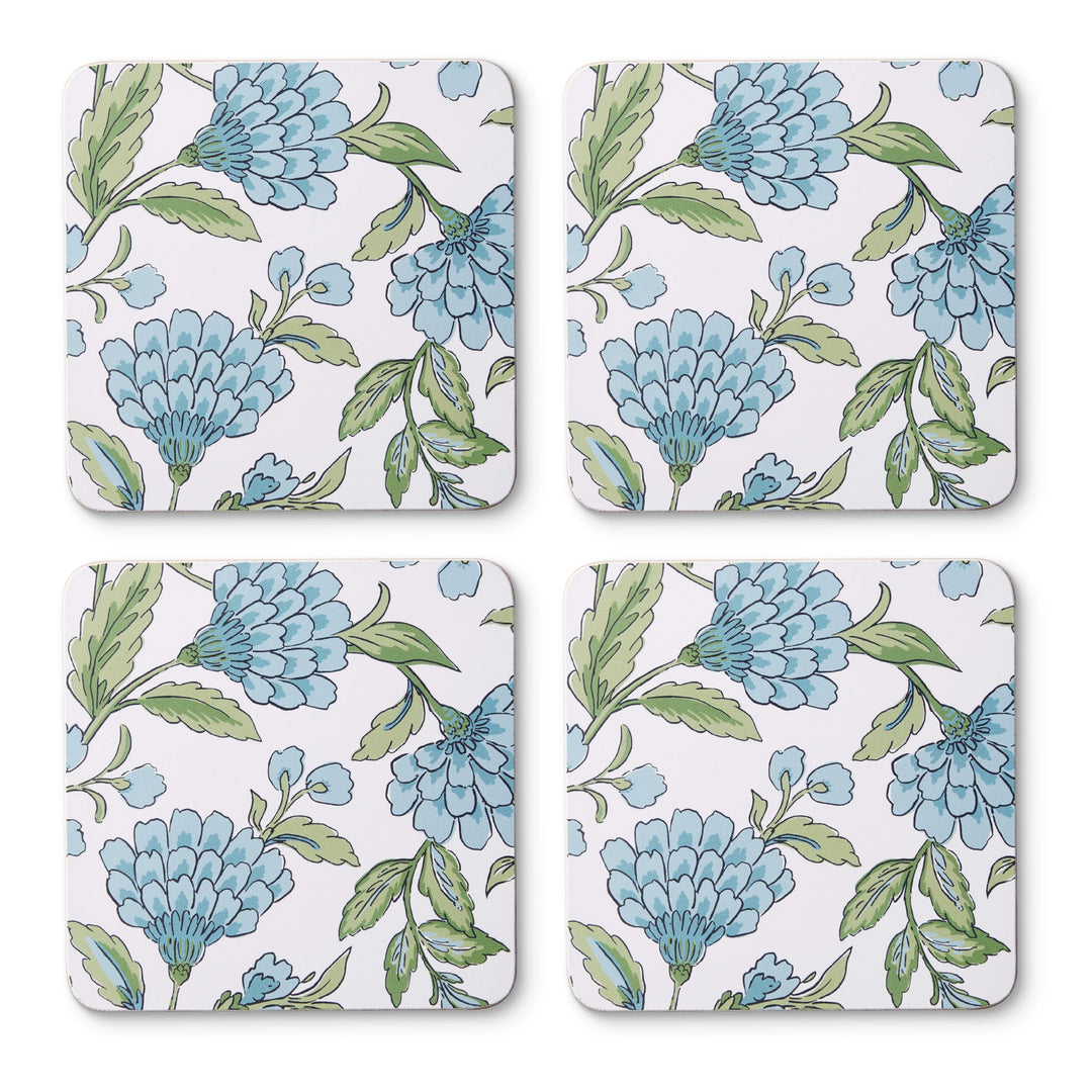 Georgia Blue Square Hard Coaster Set 4