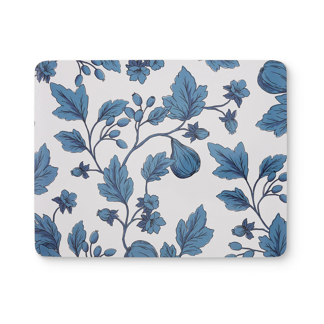 Morgan Blue Rectangle Hard Placemat Set 4