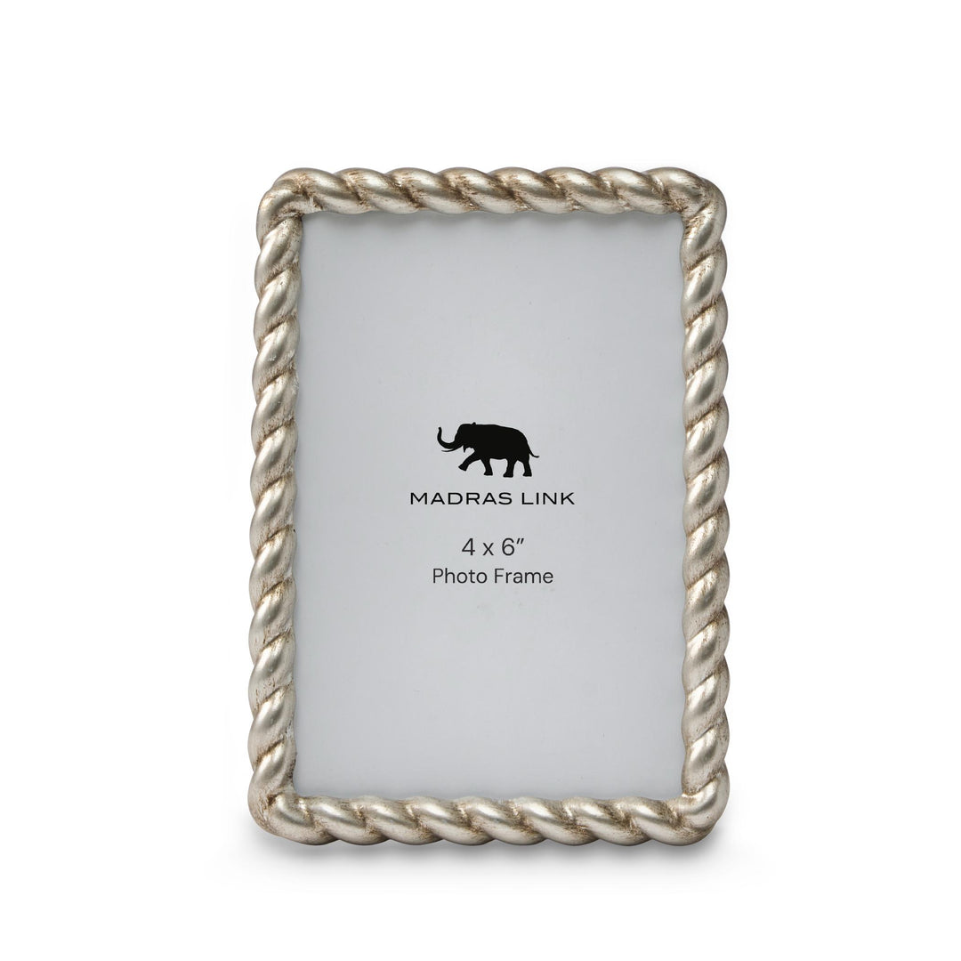 Antique Silver Rope Photo Frame 4X6"