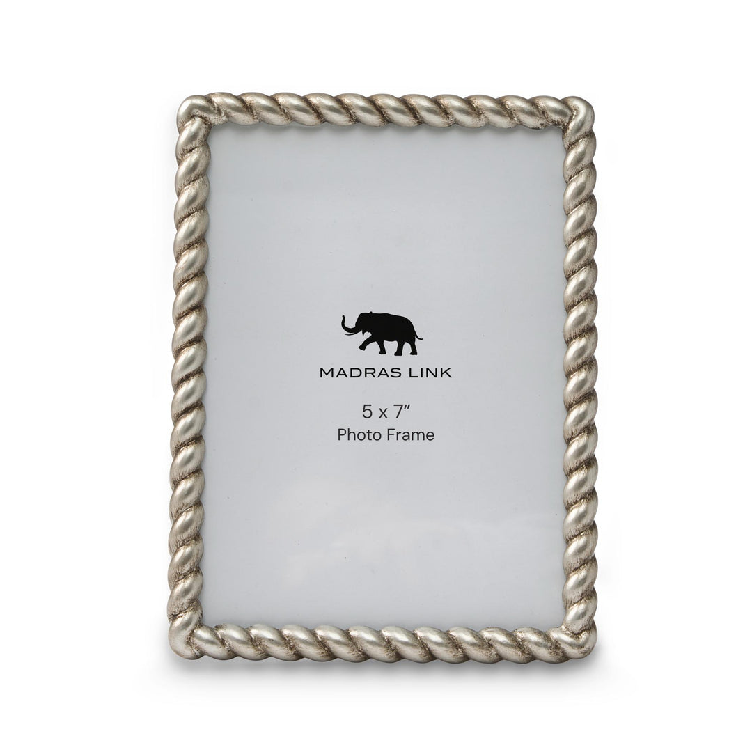 Antique Silver Rope Photo Frame 5X7"