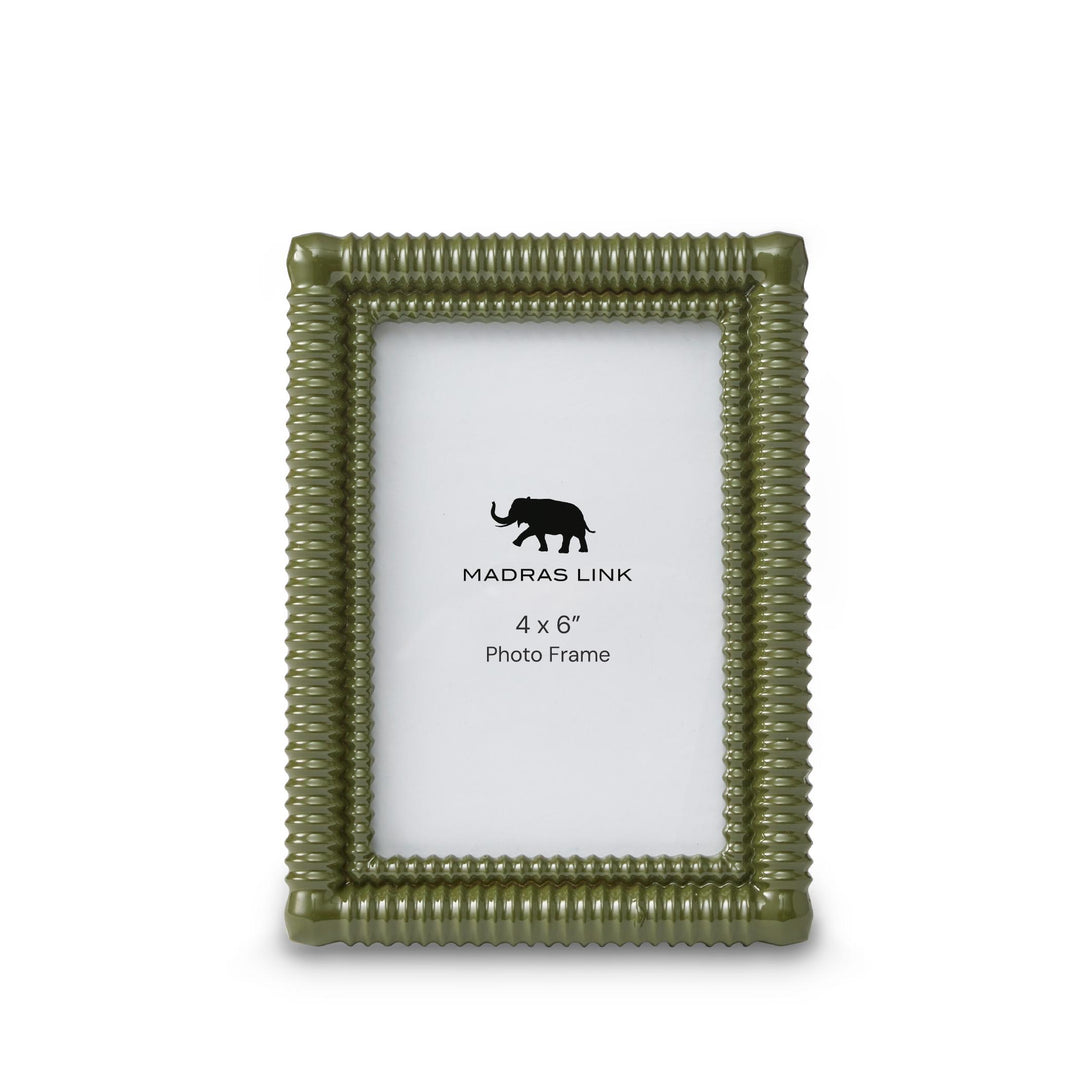 Rib Olive Green Photo Frame 4X6"