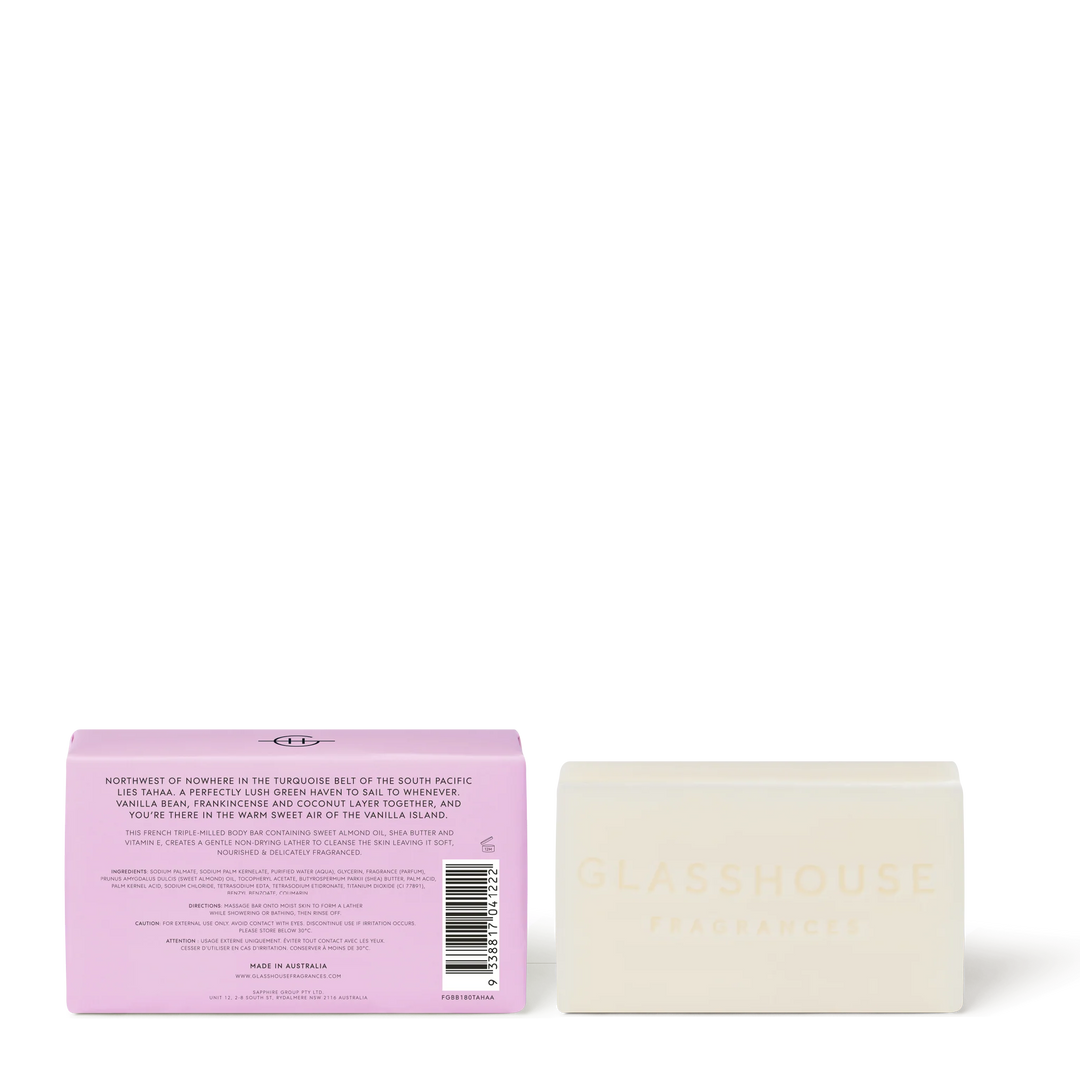 Glasshouse Fragrances 180G Body Bar - A Tahaa Affair
