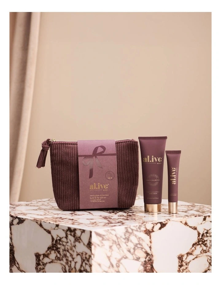 Al.ive Body Sweet Plum & Berries Hand & Lip Gift Set