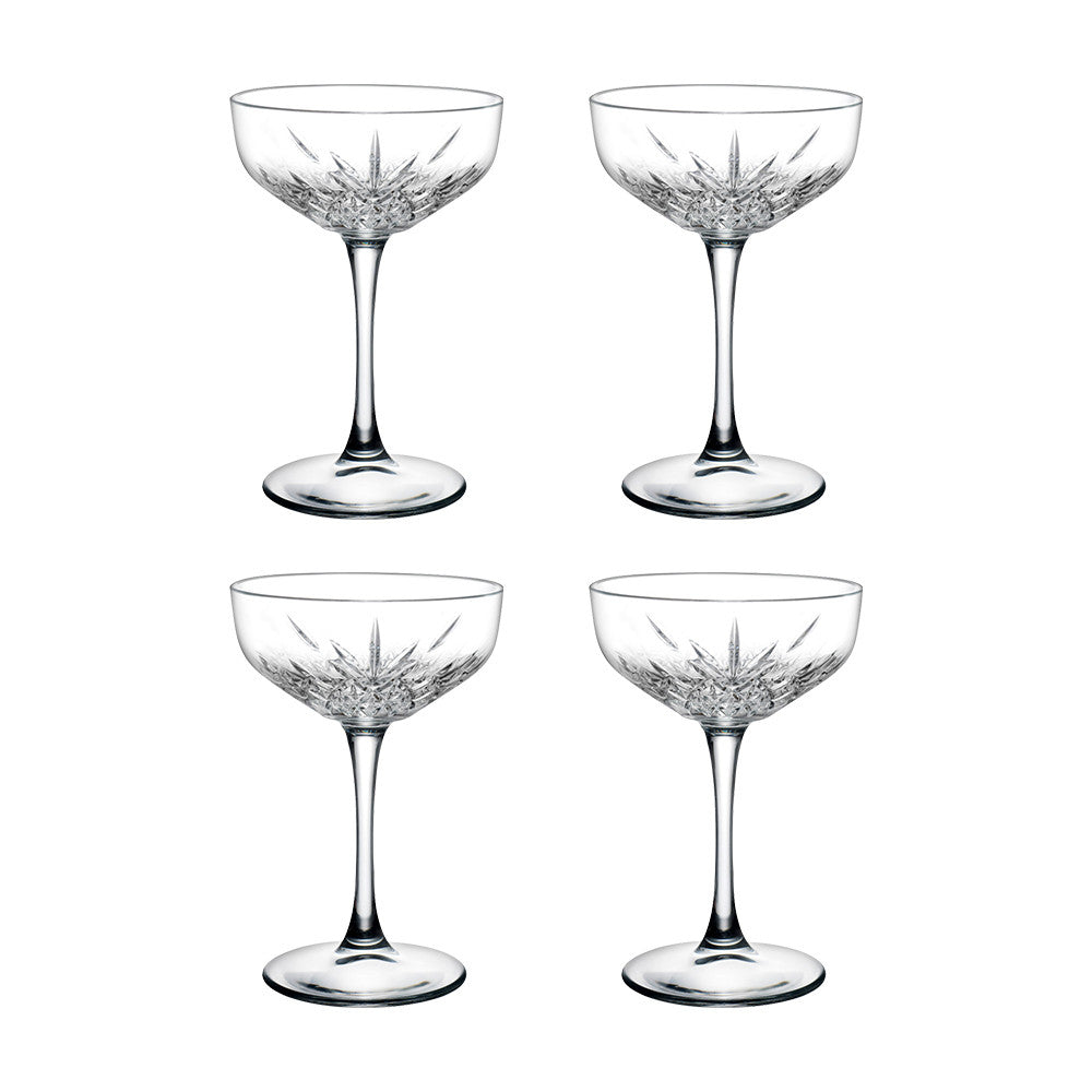 Pasabahce Timeless Champagne Saucer Set of 4 255mL