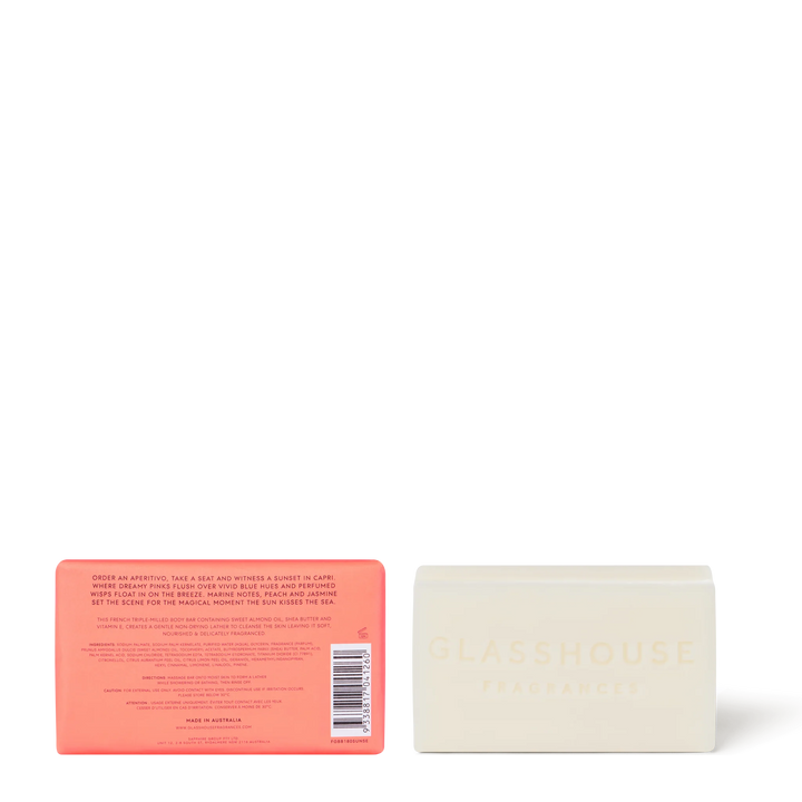 Glasshouse Fragrances 180G Body Bar - Sunsets In Capri