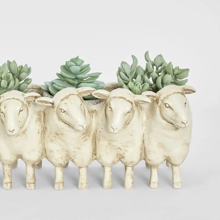 Grazers Sheep Planter Cream 18.2x13cm