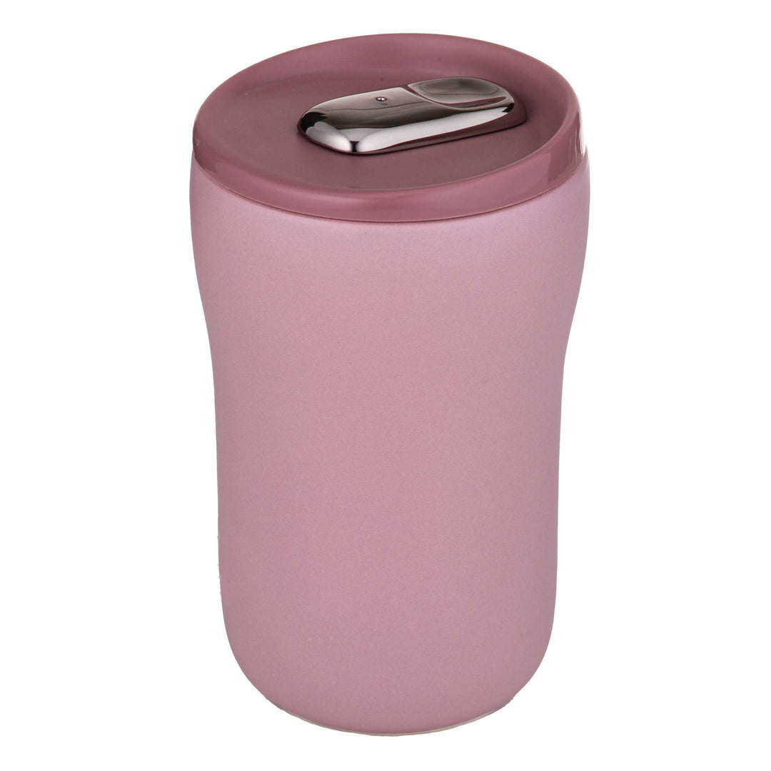 Eco Brew II Dusty Rose Dbl Wall Ceramic Travel Mug