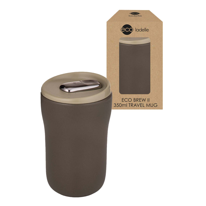 Eco Brew II Sage Double Wall Ceramic Travel Mug