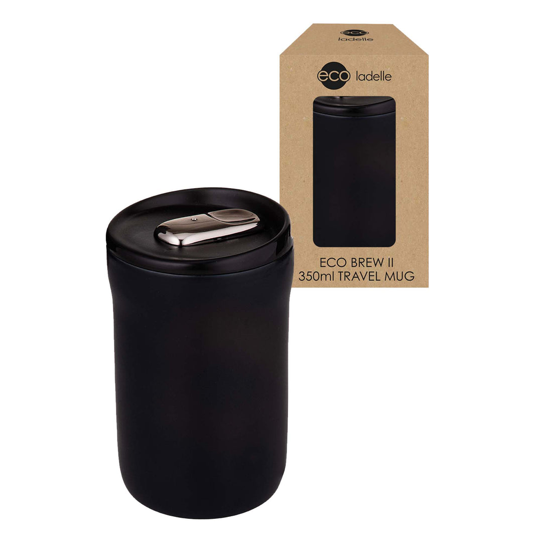 Eco Brew II Noir Double Wall Ceramic Travel Mug