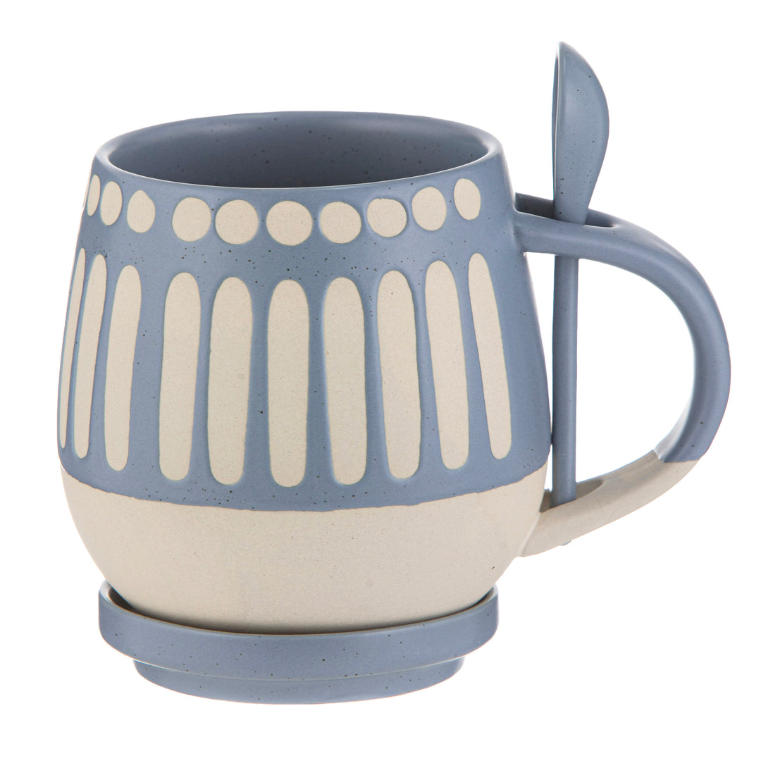 Eloise Mug Coaster Spoon Set Blue