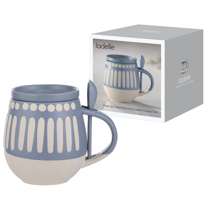 Eloise Mug Coaster Spoon Set Blue