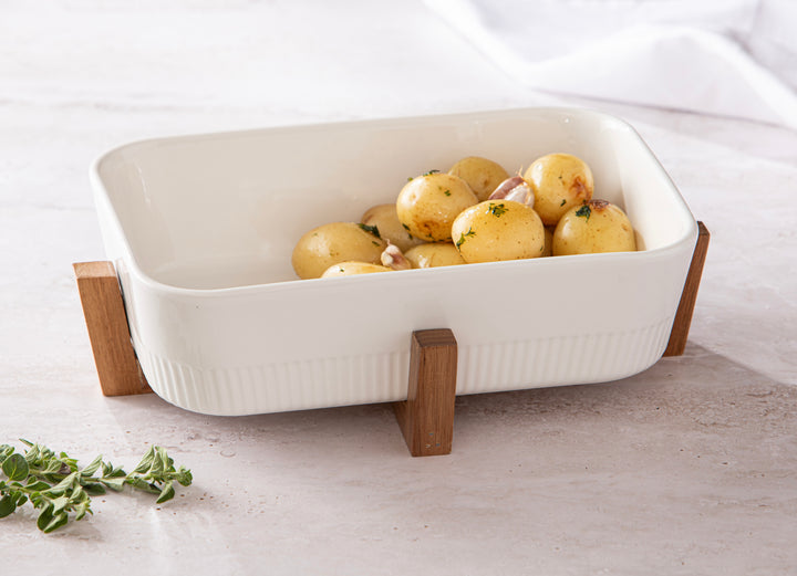 Alto Oven To Table 30cm Rect Rib Dish With Trivet