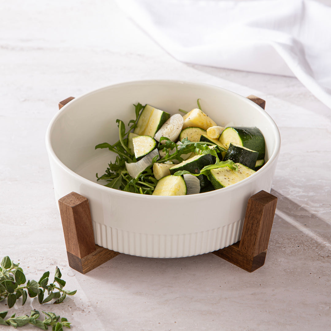 Alto Oven To Table 23cm Round Rib Bowl With Trivet