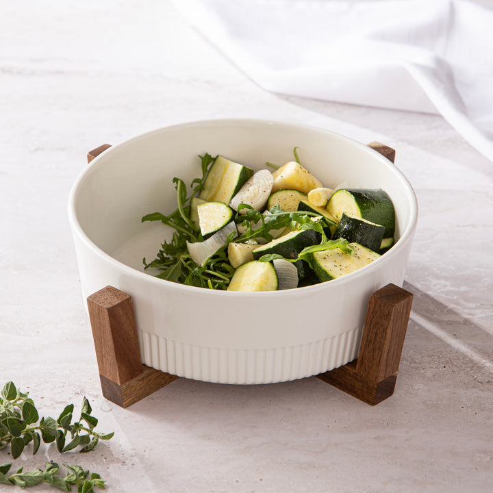 Alto Oven To Table 23cm Round Rib Bowl With Trivet
