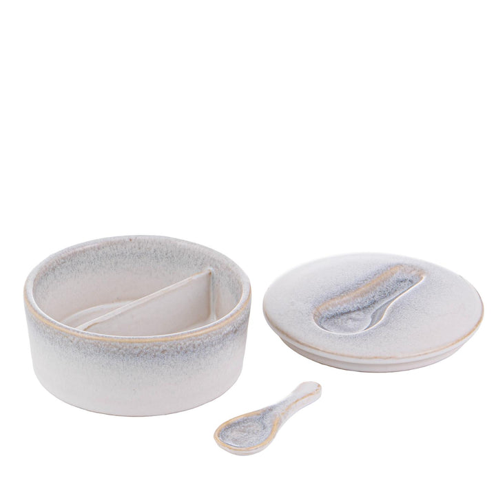 Maison Salt Cellar With Spoon 12.5x12.5x6cm
