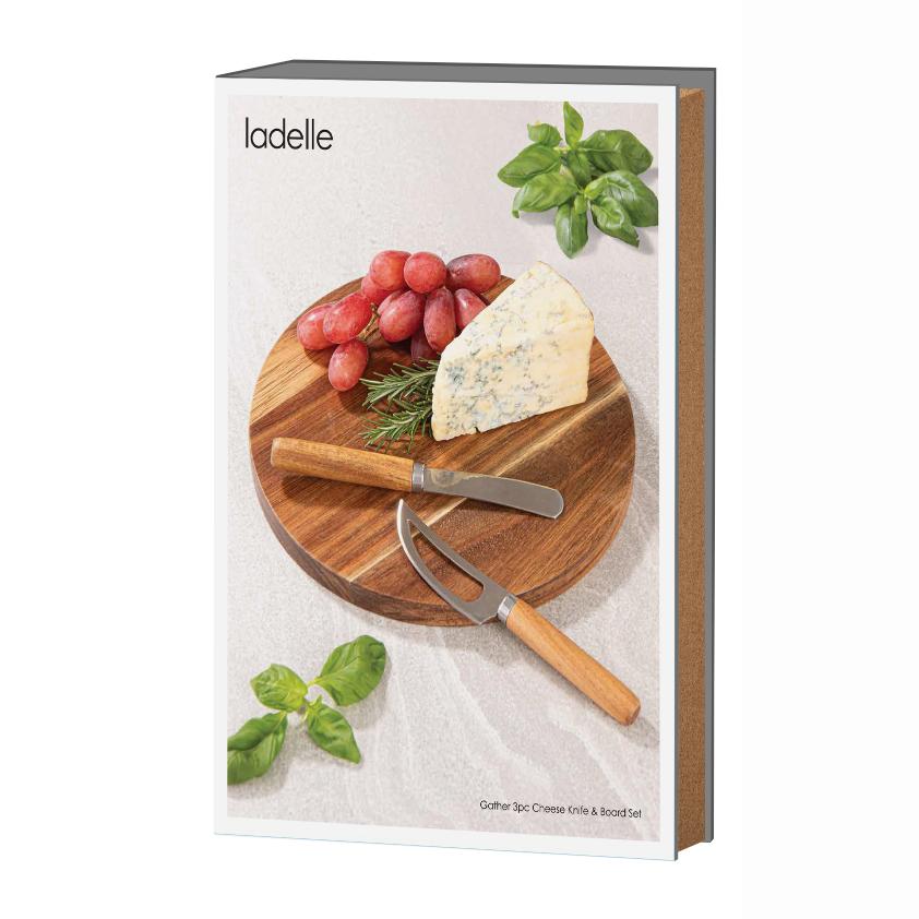 Gather 3pc Cheese Knife &amp; Board Set Assorted
