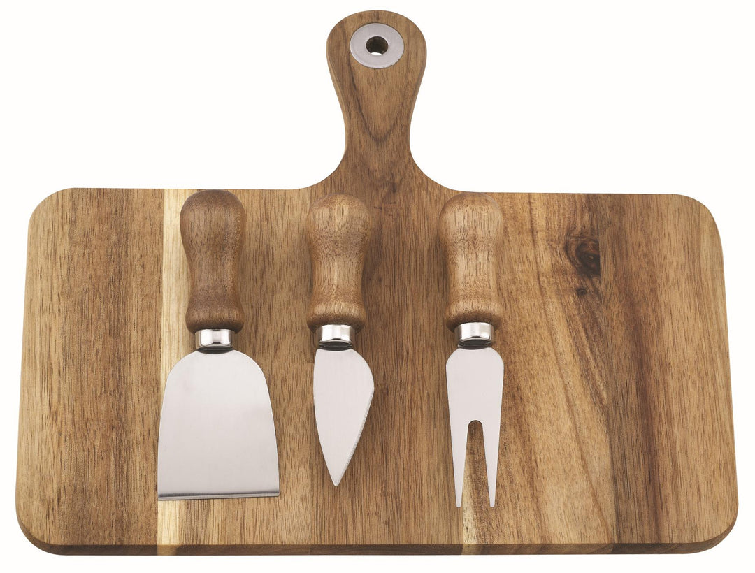 Gather 4pc Cheese Knife &amp; Board Set 25x29x1.5cm