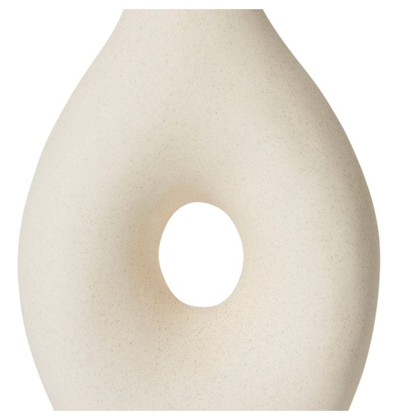 Ariana Vase 12x6x20cm Cream