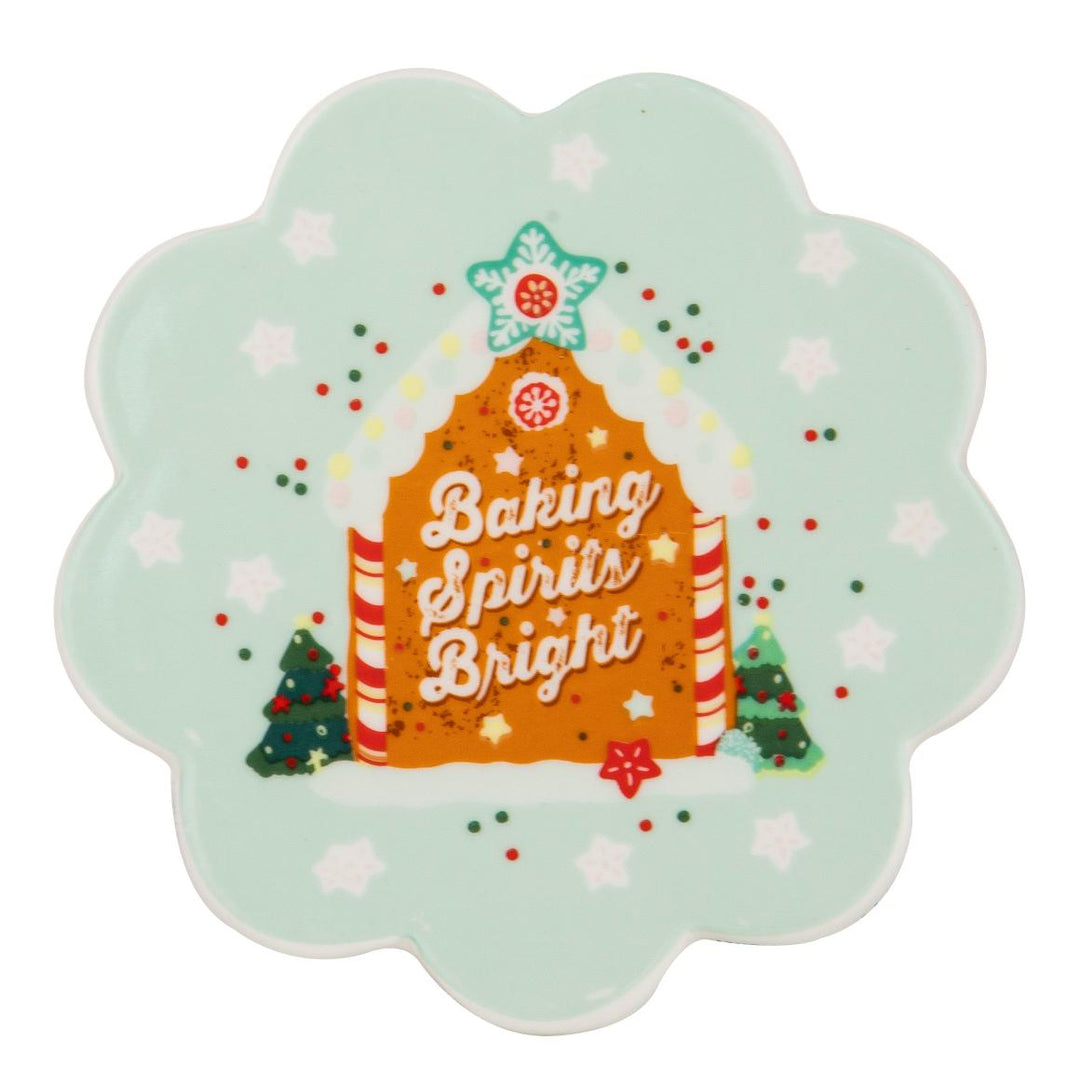 Dasher Gingerbread Mug & Coaster Set