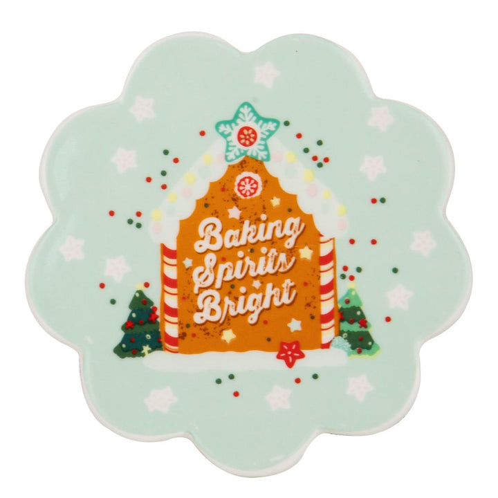 Dasher Gingerbread Mug & Coaster Set