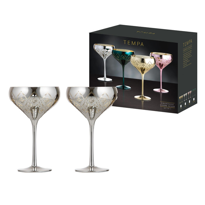 Chantelle Silver 2pk Cocktail Glass