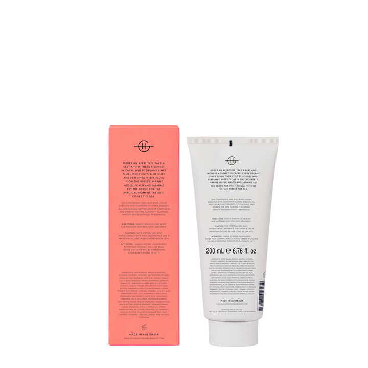Glasshouse Fragrances 200ml Body Lotion - Sunsets In Capri