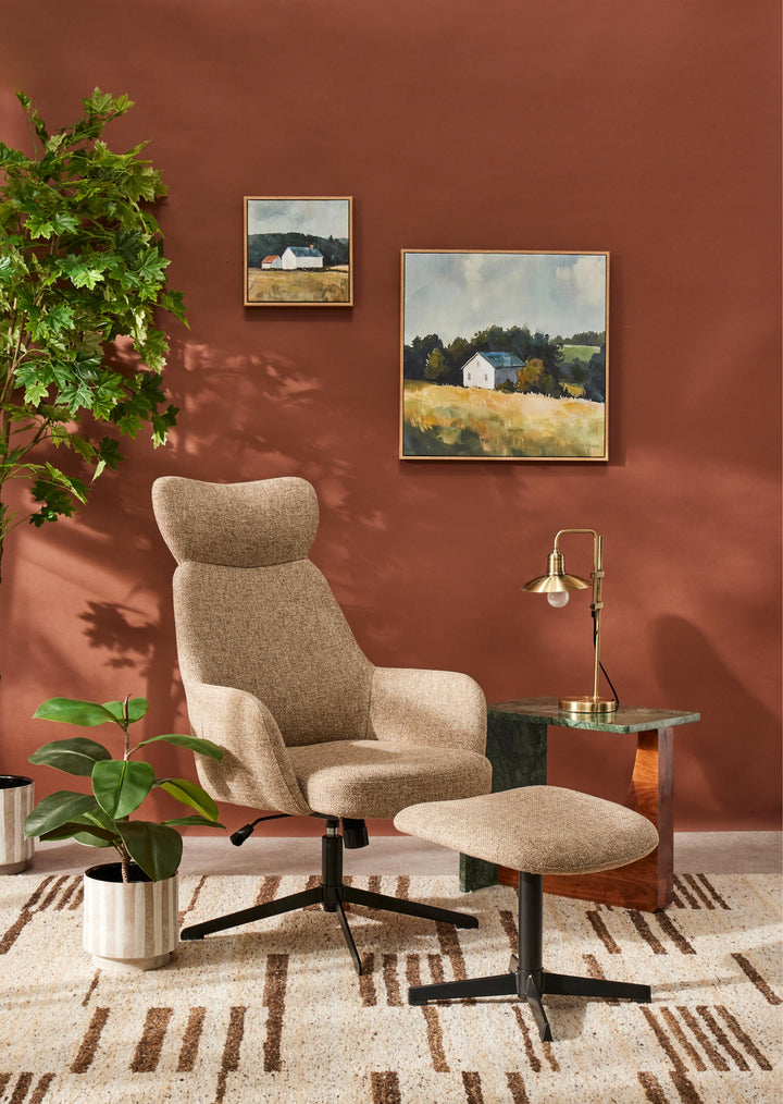 Prairy Hand Painted Wall Art 30x30x3.5cm