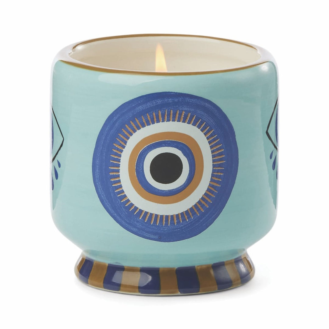Adopo 8 Oz Eye Ceramic Candle - Incense & Smoke