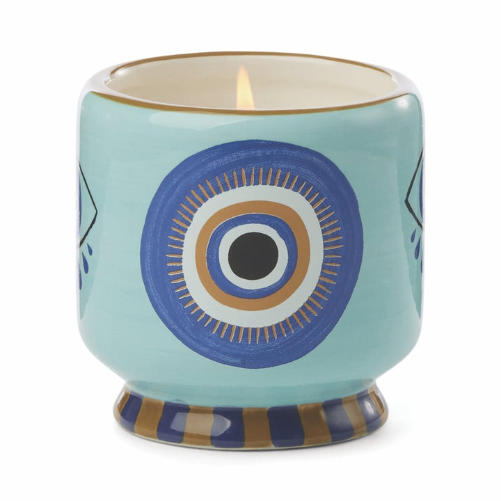 Adopo 8 Oz Eye Ceramic Candle - Incense & Smoke