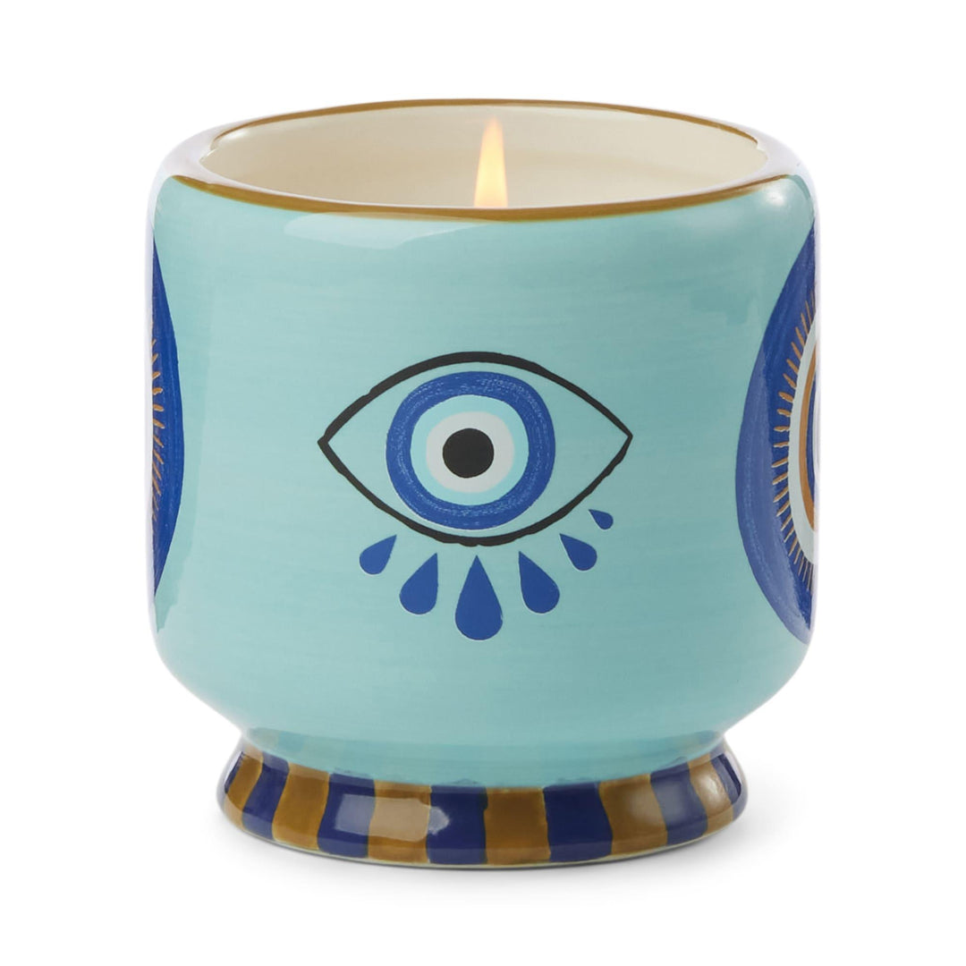Adopo 8 Oz Eye Ceramic Candle - Incense & Smoke