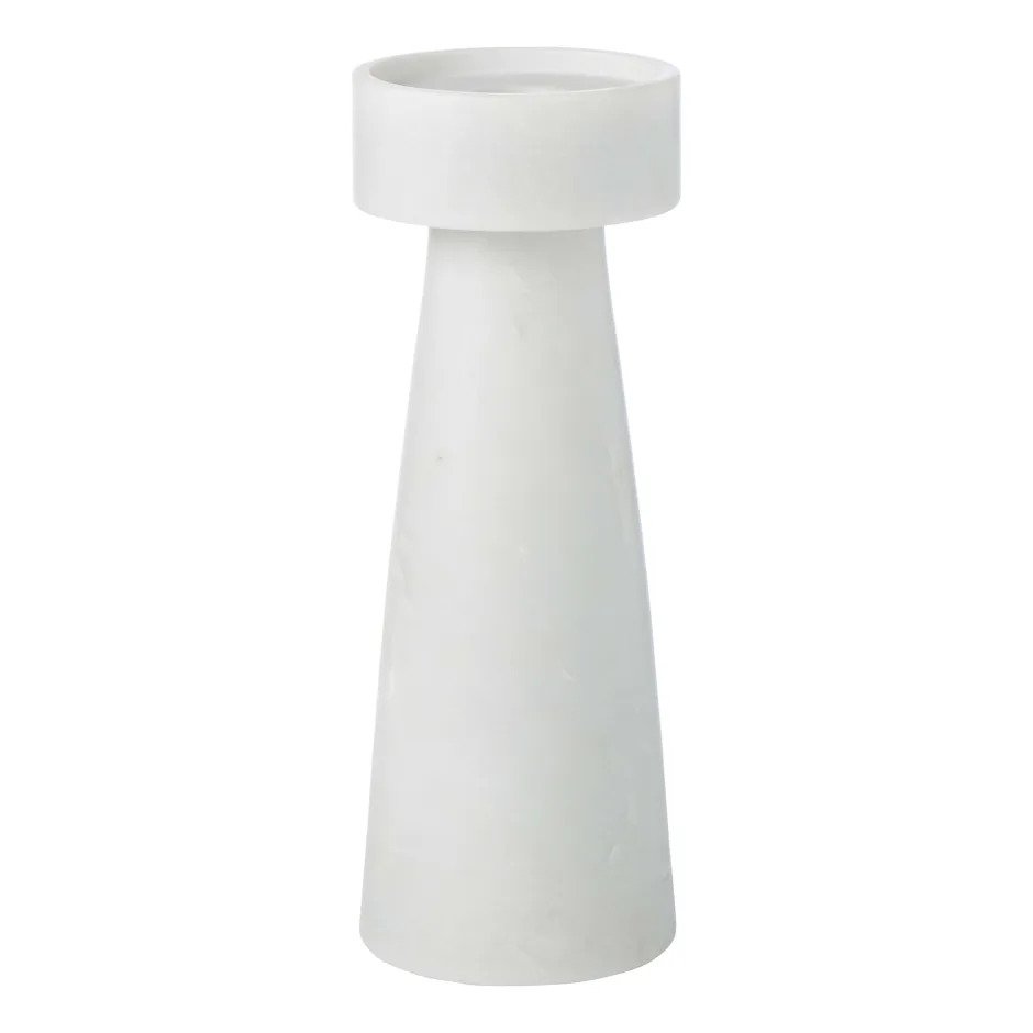 Blythe White Candle Holder Large 20cm