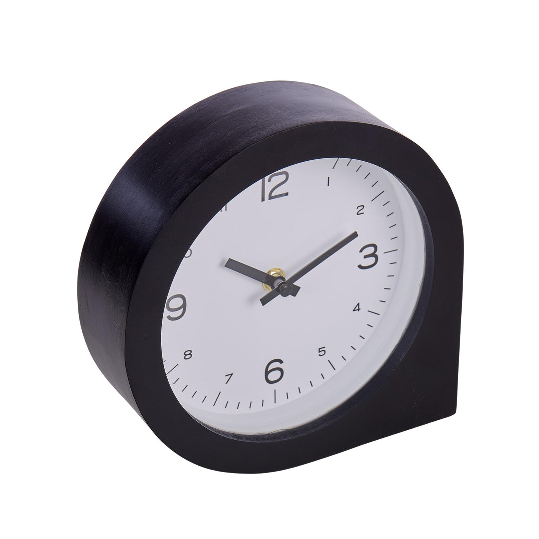 Kasai Black Wooden Table Clock 25x25x6cm