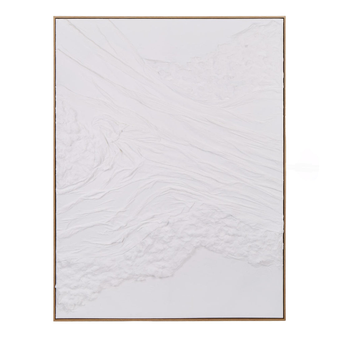 AM Amira Hand Painted Wall Art 118x5.2x90cm White