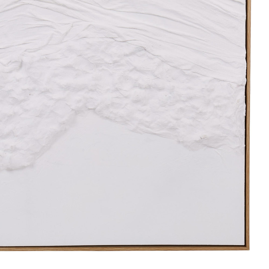 AM Amira Hand Painted Wall Art 118x5.2x90cm White