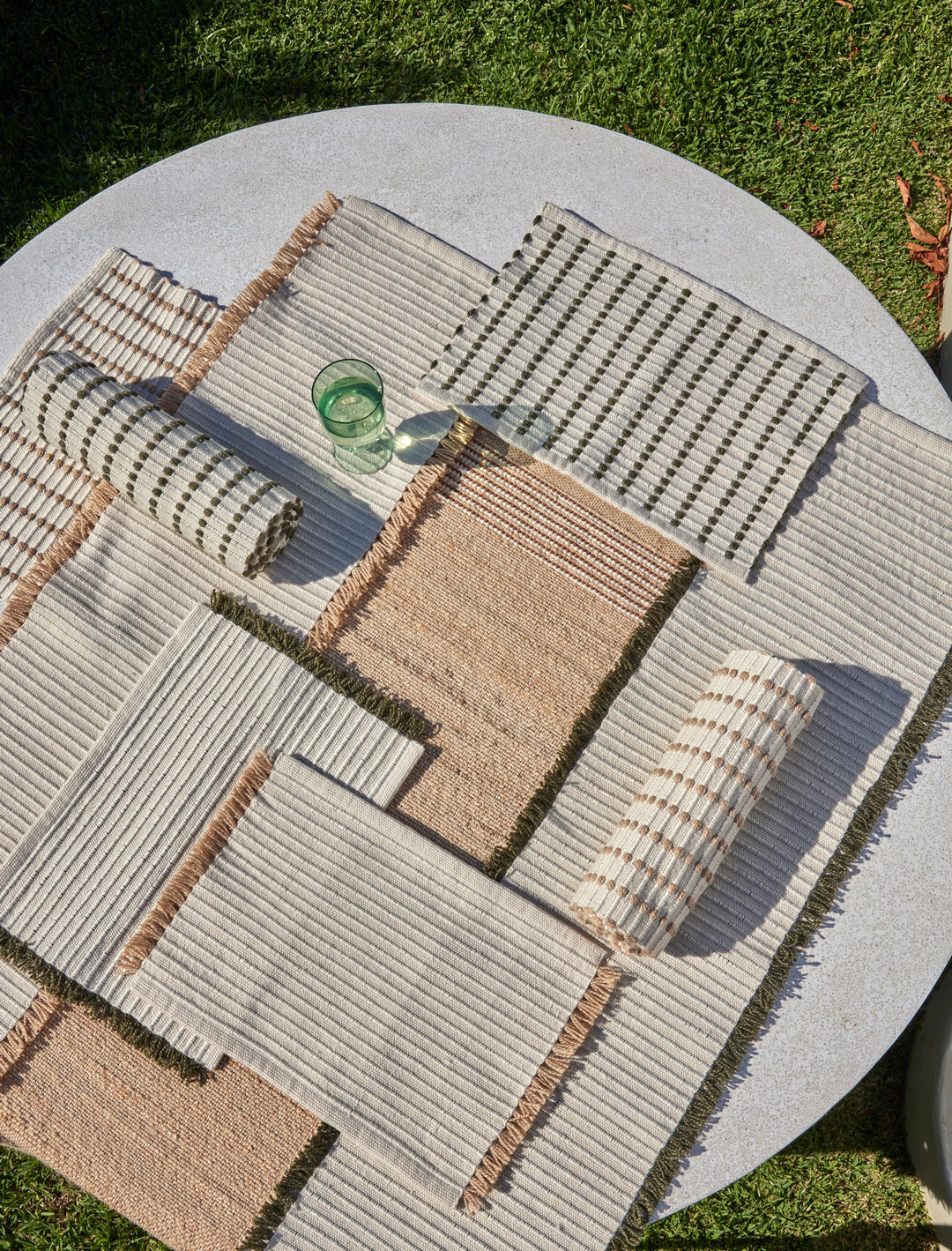 Amelia Table Runner Green 140x35x1cm