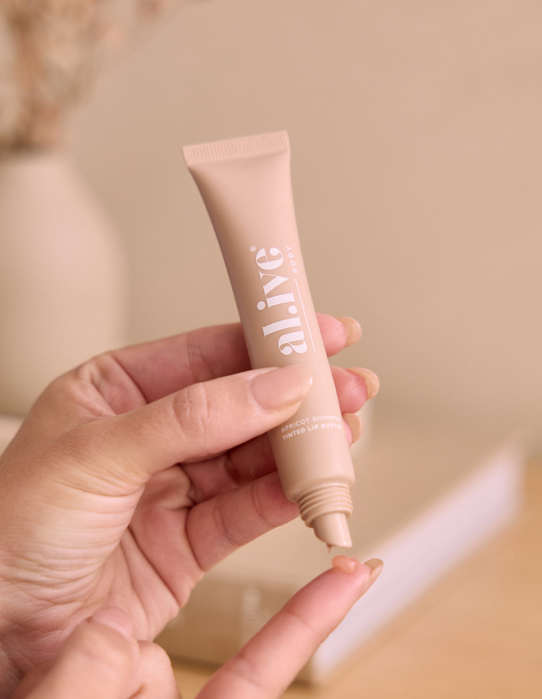 Al.ive Body Tinted Lip Butter - Apricot Shimmer