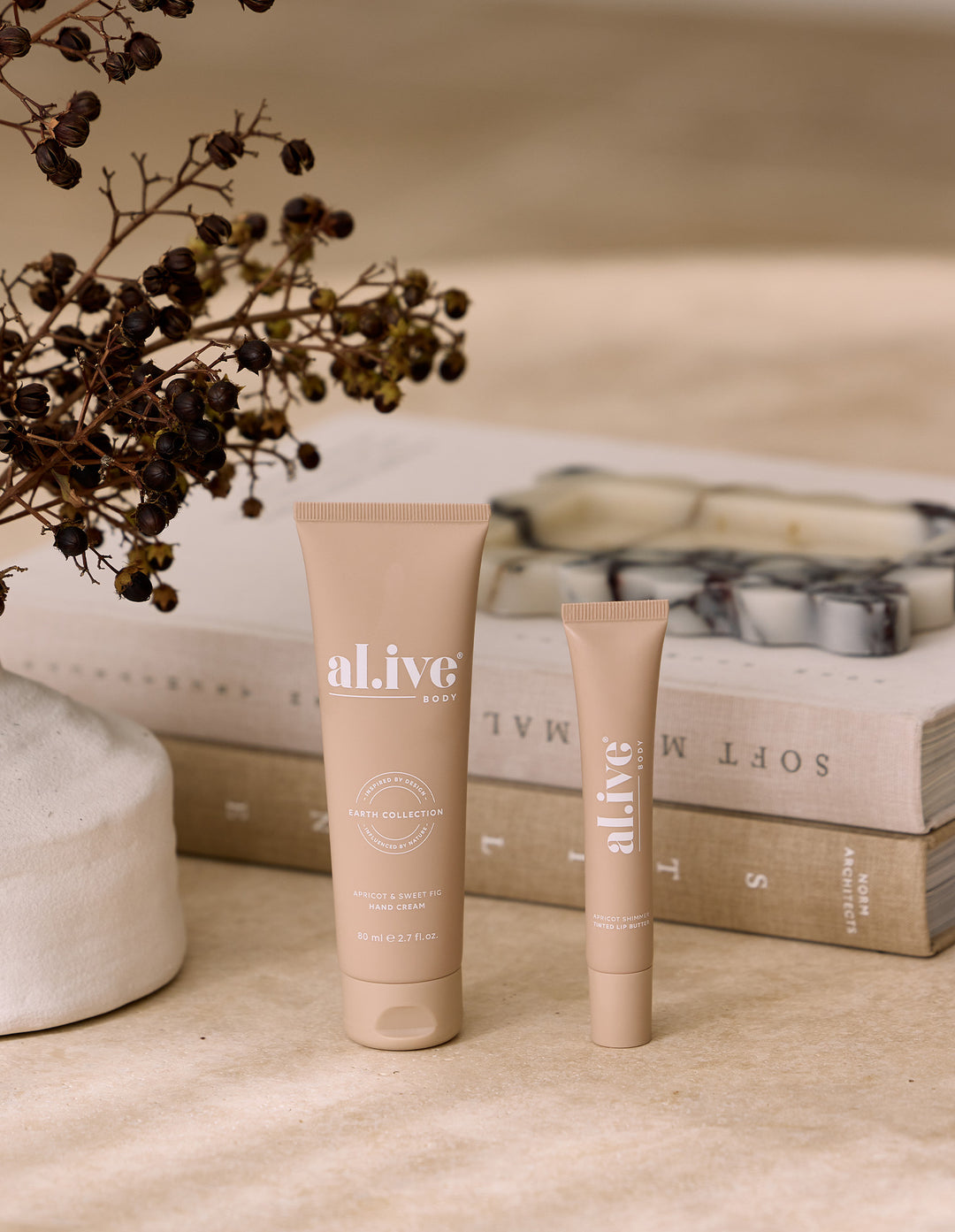 Al.ive Body Tinted Lip Butter - Apricot Shimmer