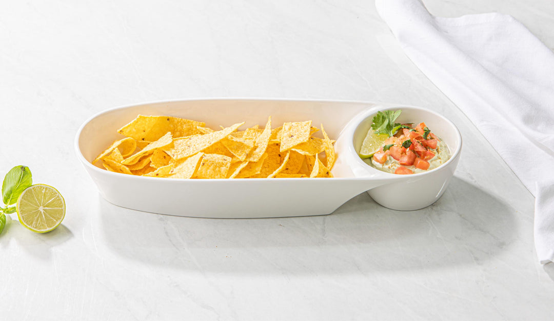 Alto Serve &amp; Share Oval Chip &amp; Dip Bowl 38x13x6cm