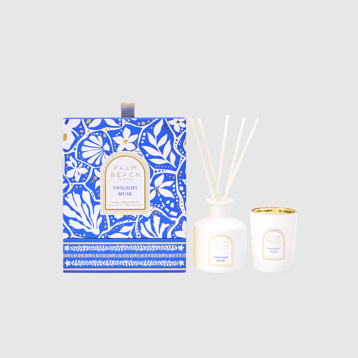Palm Beach Collection Candle + Diffuser Set - Twilight Musk
