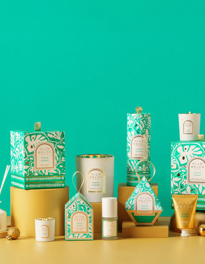 Palm Beach Collection Standard Candle 420g White Woods
