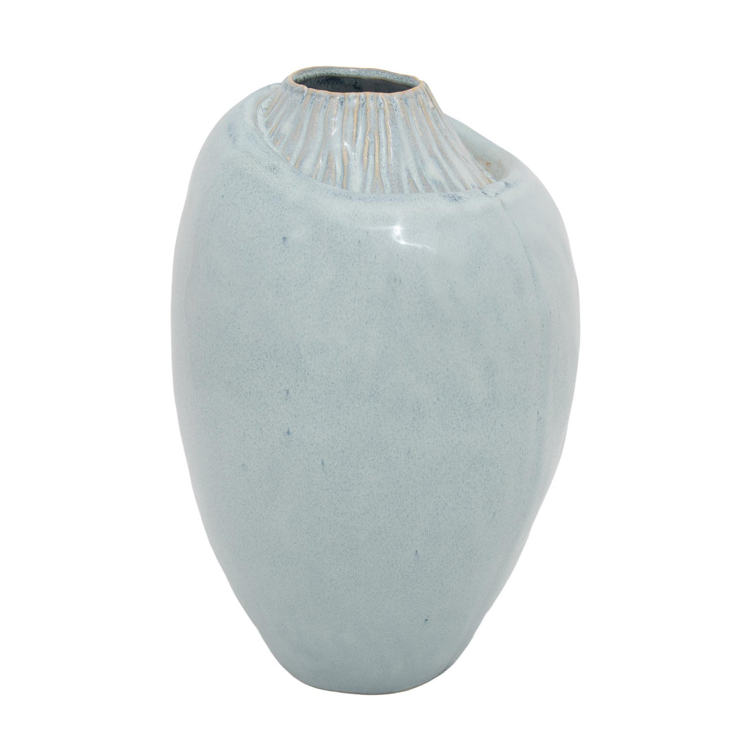 Dray Ceramic Turtle Neck Vase Sky Lge 20x20x30.5cm Sky