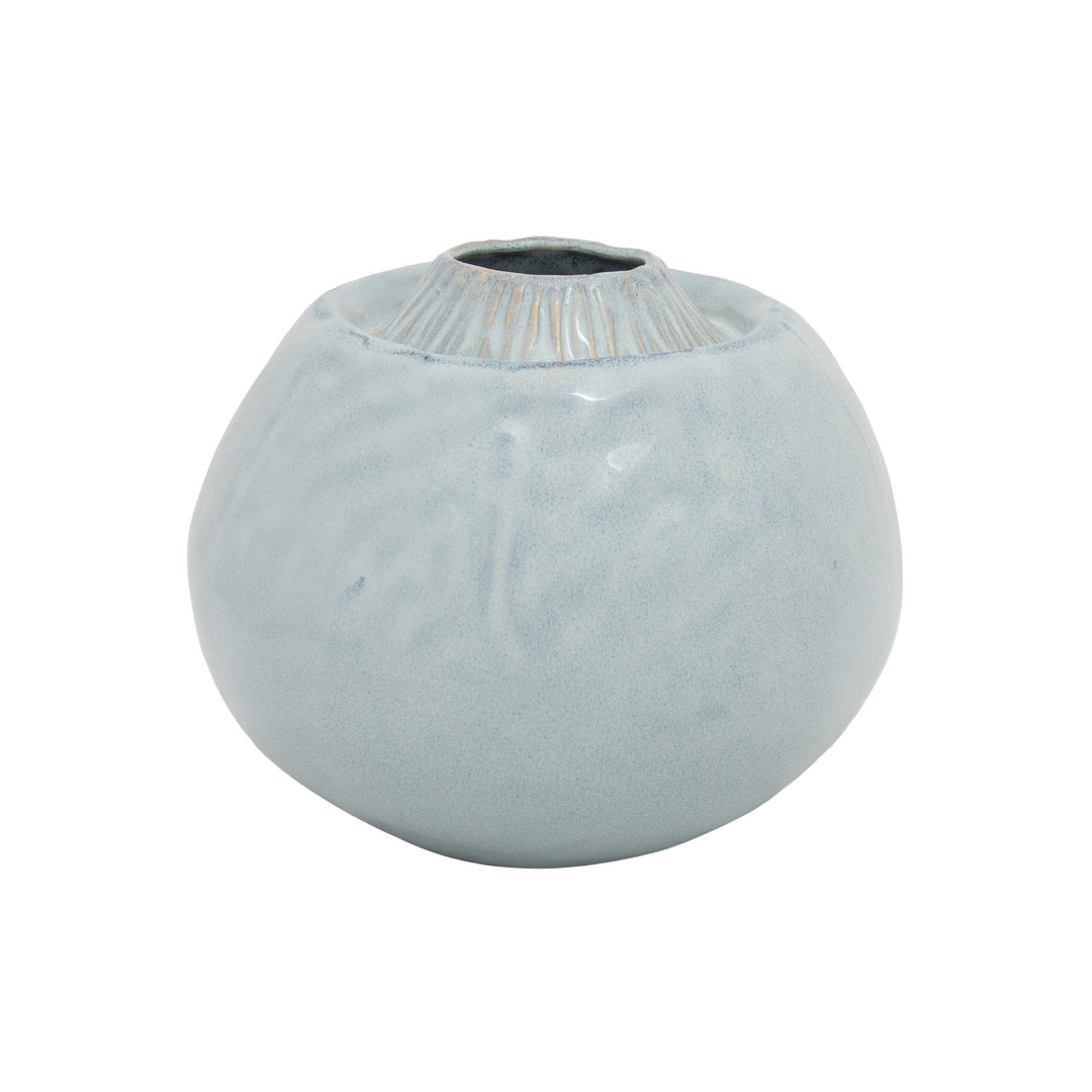 Dray Ceramic Turtle Neck Vase Sky Sml 22.5x22.5x18cm Sky