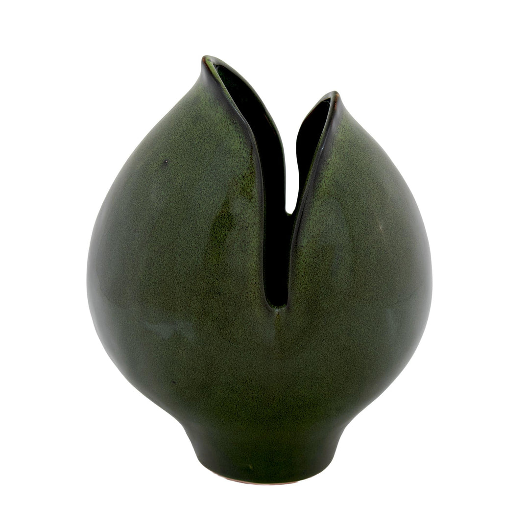 Yoko Ceramic Pod Vase Celedon Lge 20.5x15.5x25.5cm Celedon