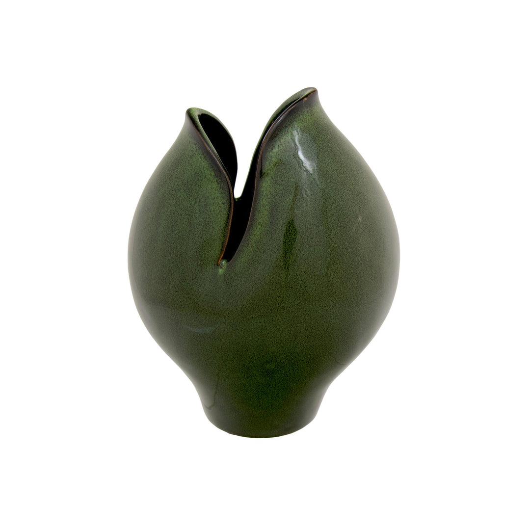 Yoko Ceramic Pod Vase Celedon Sml 15.5x12x20cm Celedon